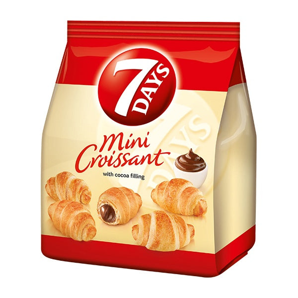 7 Days Mini Croissants with Cocoa Cream Filling 185g