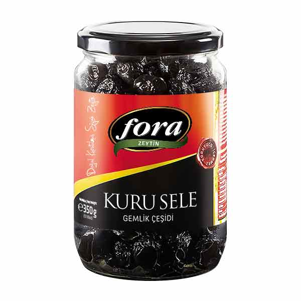 Fora Natural Dried Black Olives in Jar 350g