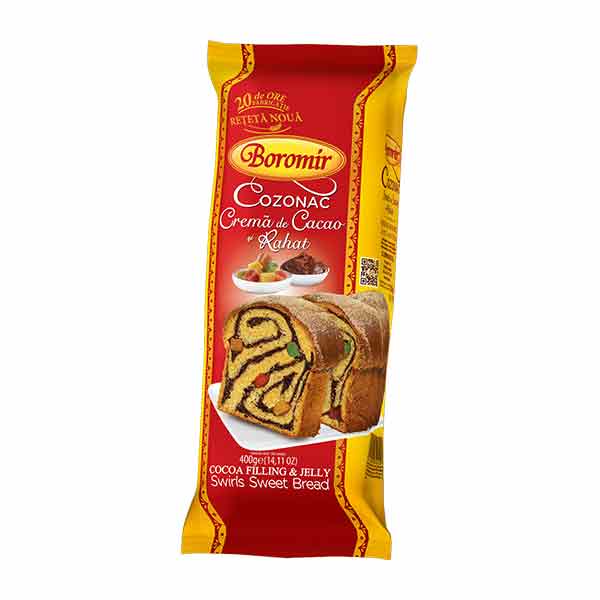 Boromir Cocoa and Jelly Cozonac 500g