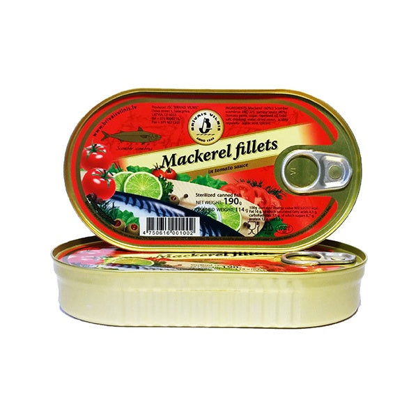Brivais Fillets Mackerel in Tomato Sauce 190g