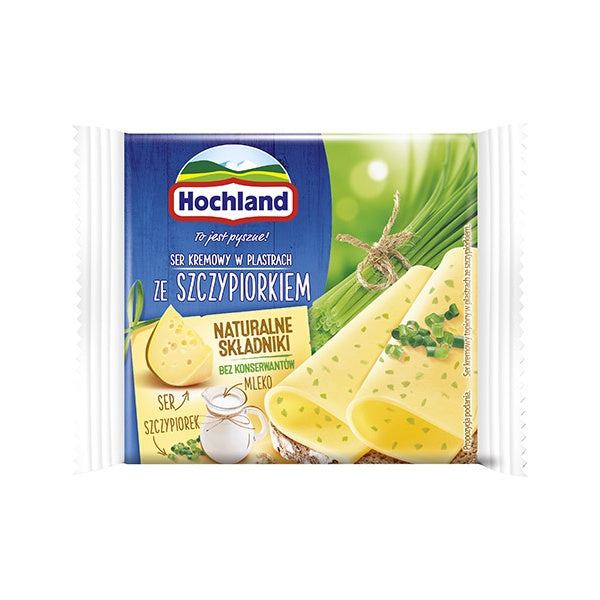 Hochland Sliced Cheese with Chives 130g