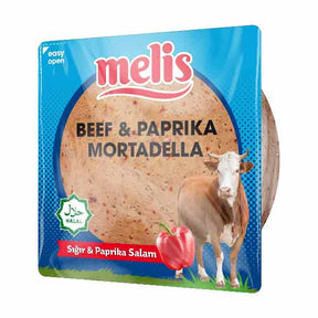 Melis Sliced Beef Mortadella with Paprika 200g – available from Foodsklep with UK delivery
