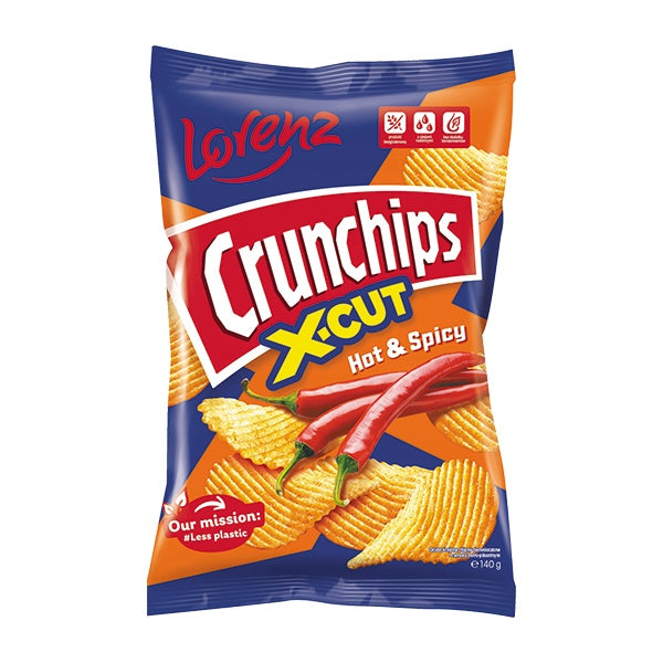 Crunchips X-Cut Hot & Spicy 140g