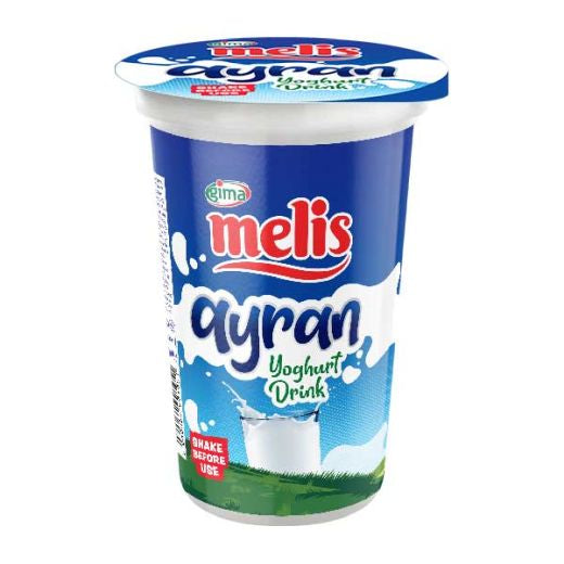 Melis Ayran Cup 250ml — chilled Turkish yoghurt drink, available from Foodsklep with UK delivery