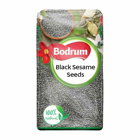 Bodrum Black Sesame Seeds 600g — nutty black seeds for topping and cooking from Foodsklep