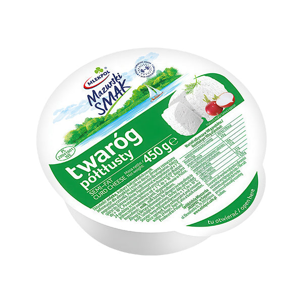 Mlekpol Semi-Skimmed Mazurski Curd Cheeses 450g