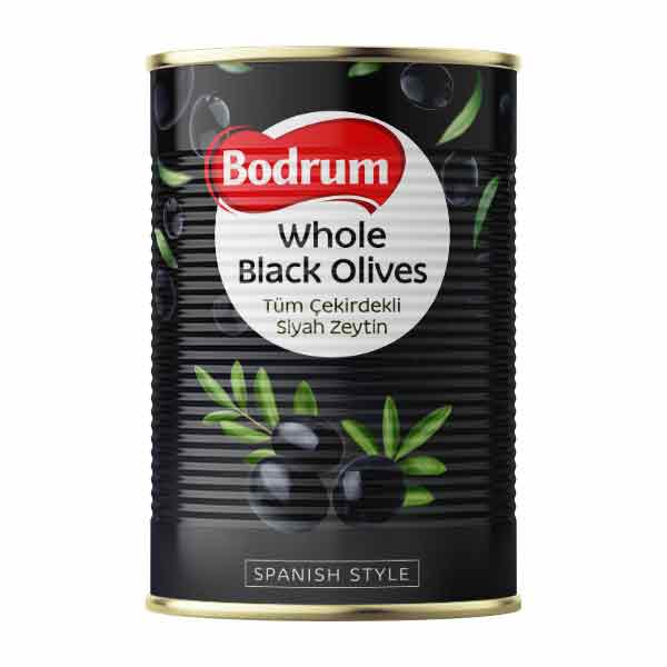 Bodrum Low Salt Whole Black Olives 5kg