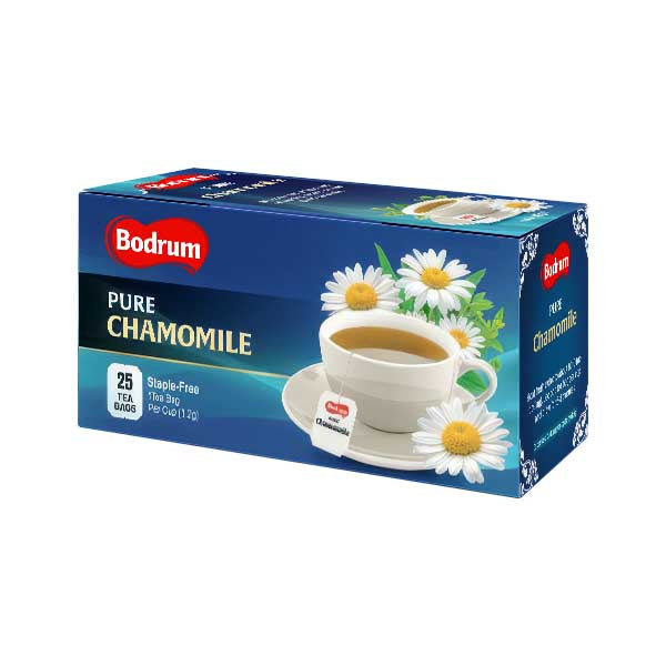 Bodrum Chamomile Herbal Infusion Tea 25x1.2g — chamomile tea bags box, available from Foodsklep with UK delivery