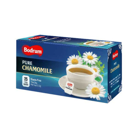 Bodrum Chamomile Herbal Infusion Tea 25x1.2g — chamomile tea bags box, available from Foodsklep with UK delivery