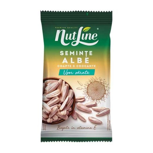 Nutline White Seeds Light Salt 150g — lightly salted white sunflower seeds, available from Foodsklep with UK delivery