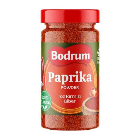 Bodrum Paprika Powder in Bottle 210g — ground paprika spice in a resealable bottle, available from Foodsklep with UK delivery