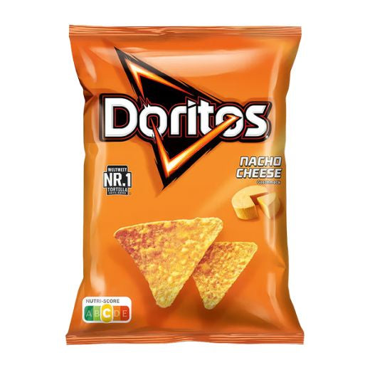 Doritos Nacho Cheese 110g — classic nacho cheese flavoured tortilla chips, available from Foodsklep with UK delivery