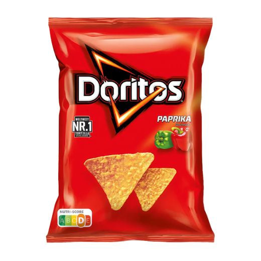 Doritos Paprika 110g — smoky paprika flavoured tortilla chips, available from Foodsklep with UK delivery