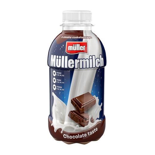 Muller Mullermilch Chocolate Flavour 400g — chocolate flavoured milk drink, available from Foodsklep with UK delivery