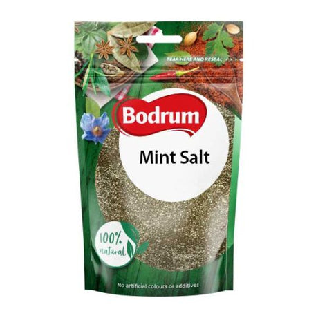 Bodrum Mint Salt 150g — mint flavoured seasoning salt, available from Foodsklep with UK delivery