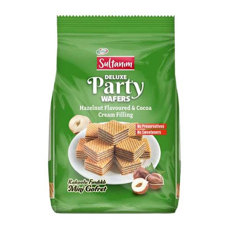Sultanim Mini Wafers with Hazelnut Cream 150g — bite-sized hazelnut cream wafers, available from Foodsklep with UK delivery