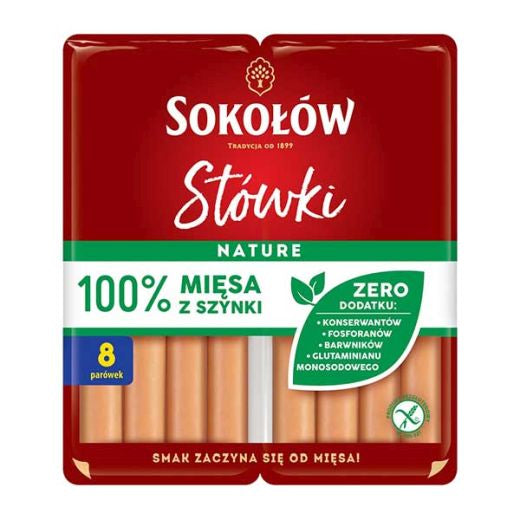 Sokolow Stowki Ham Sausages 160g — Polish cooked ham sausages, available from Foodsklep with UK delivery
