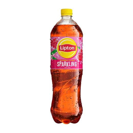 Lipton Sparkling Raspberry Ice Tea 1.5L — sparkling raspberry flavoured iced tea, available from Foodsklep with UK delivery