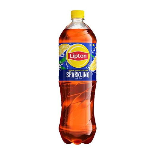 Lipton Sparkling Lemon Yuzu Ice Tea 1.5L — sparkling lemon yuzu flavoured iced tea, available from Foodsklep with UK delivery