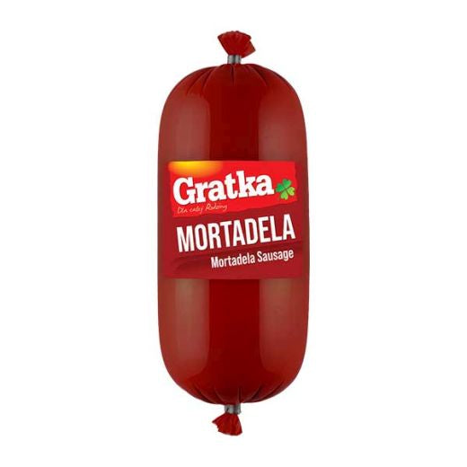 Sokolow Gratka Mortadella Sausage 400g — Polish cooked mortadella sausage, available from Foodsklep with UK delivery