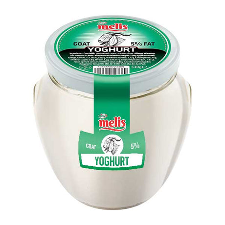 Melis 5% Fat Yoghurt Goat 530g — creamy goat's milk yoghurt, available from Foodsklep with UK delivery
