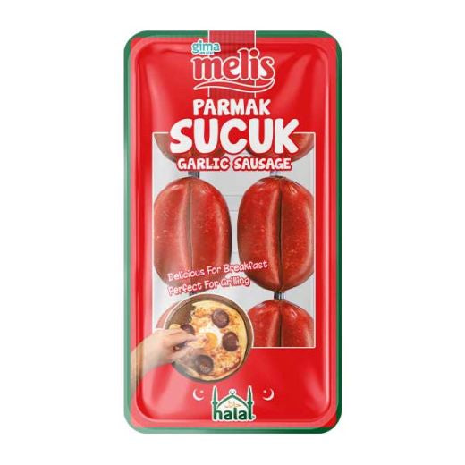 Melis Chain Garlic Sausage Sucuk 1kg — Turkish dry-cured beef sucuk sausage chain, available from Foodsklep with UK delivery