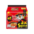 Samyang Buldak Triple Spicy Hot Chicken Ramen Noodles 5x140g — extreme heat Korean ramen noodles multipack, available from Foodsklep with UK delivery