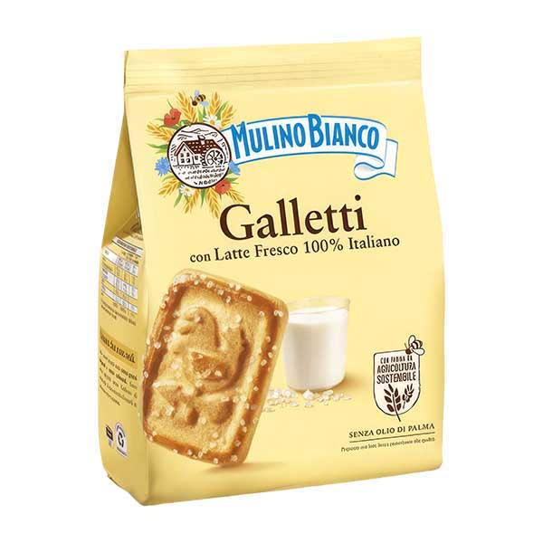Barilla Mulino Bianco Galletti 350g — classic Italian shaped biscuits, available from Foodsklep with UK delivery