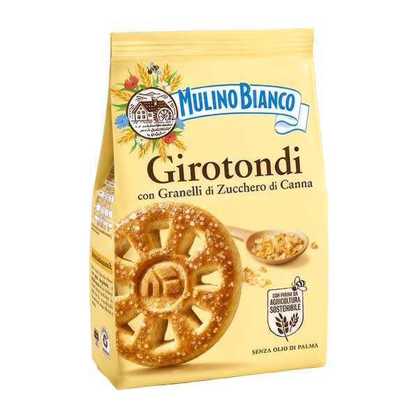 Barilla Mulino Bianco Girotondi 350g — soft Italian round biscuits, available from Foodsklep with UK delivery