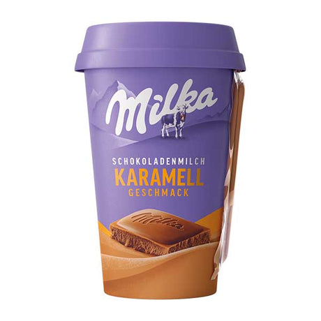 Milka Caramel Milk Drink 220ml — Milka caramel flavoured milk drink, available from Foodsklep with UK delivery