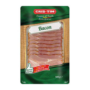 Cristim Sliced Bacon 100g — Romanian pre-sliced bacon, available from Foodsklep with UK delivery
