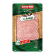 Cristim Sliced Salami with Ham 100g — Romanian pre-sliced salami with ham, available from Foodsklep with UK delivery