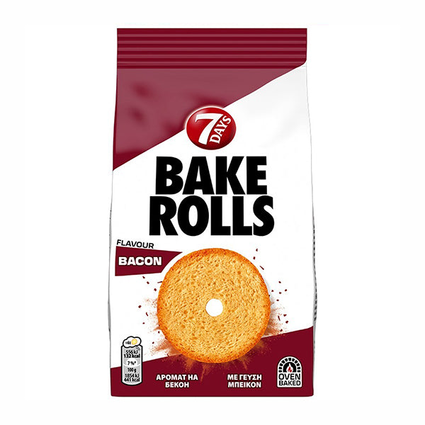 7 Days Bacon Bake Rolls 80g