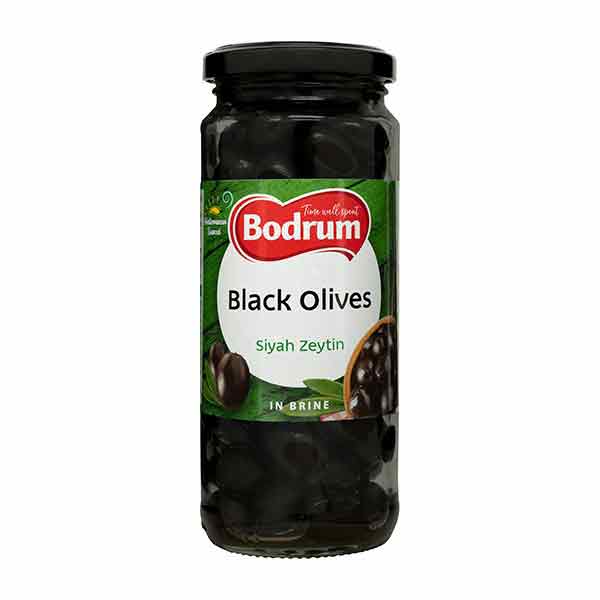 Bodrum Whole Black Olives 330g