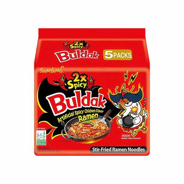 Samyang Buldak Double Spicy Hot Chicken Ramen 5x140g
