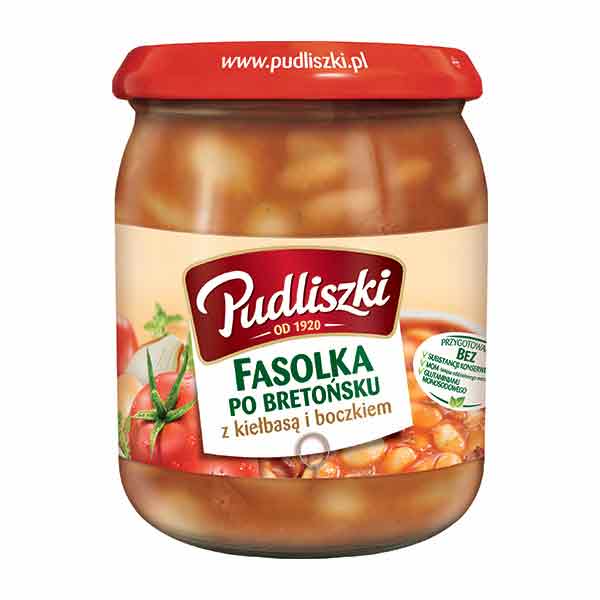 Pudliszki Beans with Sausages & Bacon Ready Meal 500g