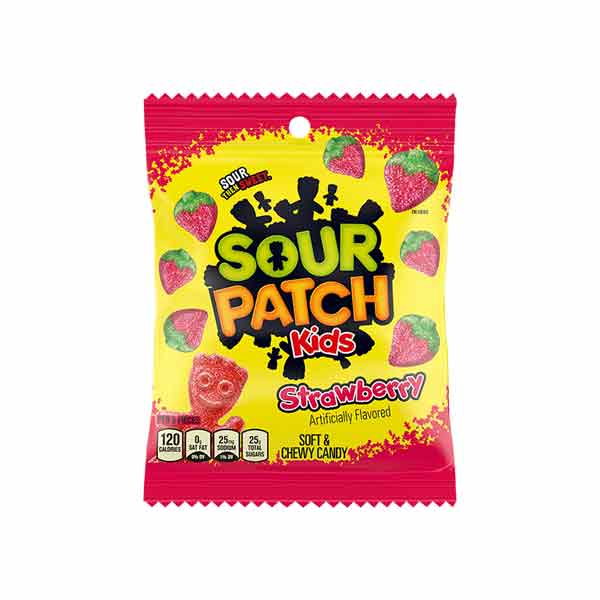 Sour Patch Peg Bags Strawberry 102g