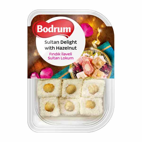 Bodrum Sultan with Hazelnut Turkish Delight 200g