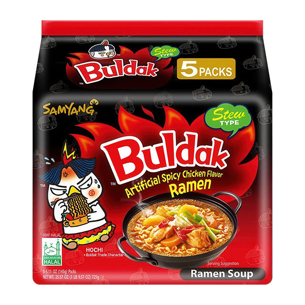 Samyang Buldak Hot Chicken Ramen Stew 5x145g