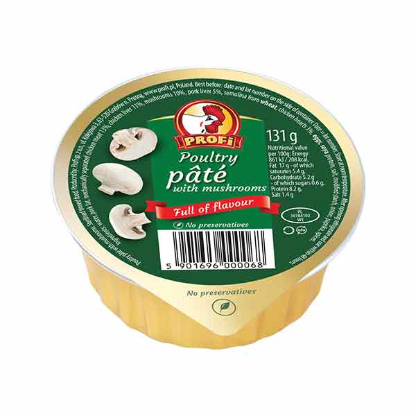 Profi Poultry Pate with Mushrooms 131g