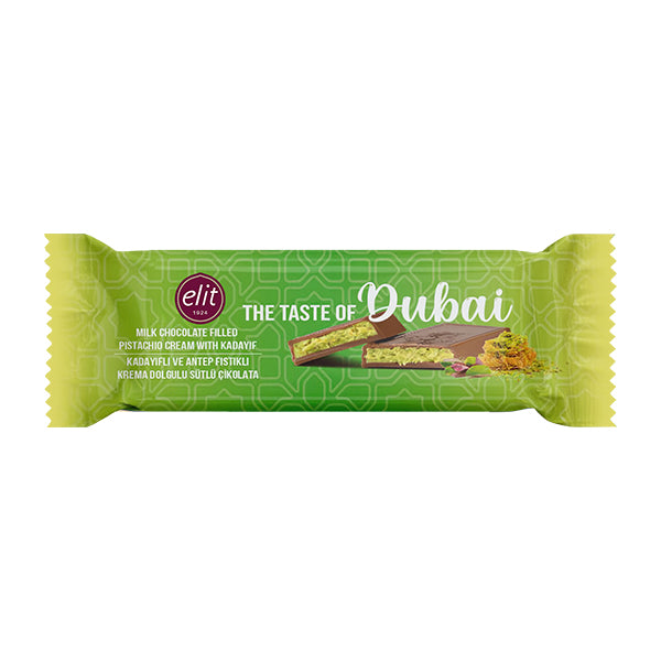 Elit Dubai Chocolate Bar with Pistachio and Kadayif 30g