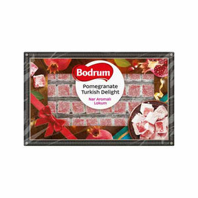 Bodrum Luxury Pomegranate Turkish Delight 350g – available from Foodsklep with UK delivery