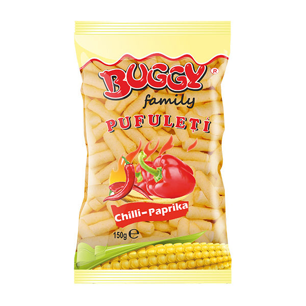 Buggy Chilli Paprika Corn Flips 150g