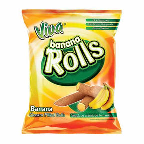 Viva Banana Cream Filled Rolls 100g – available from Foodsklep with UK delivery