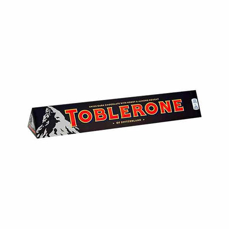Toblerone Swiss Dark Chocolate 100g triangular bar with honey almond nougat from Foodsklep