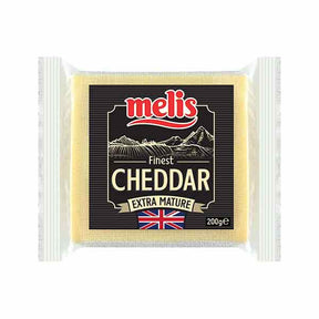 Melis Extra Mature Cheddar Cheese 200g – available from Foodsklep with UK delivery