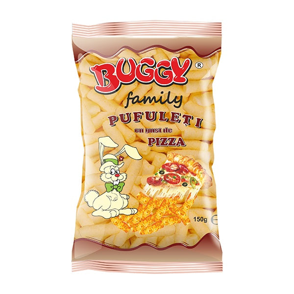 Buggy Pizza Flavoured Family Corn Flips 200g