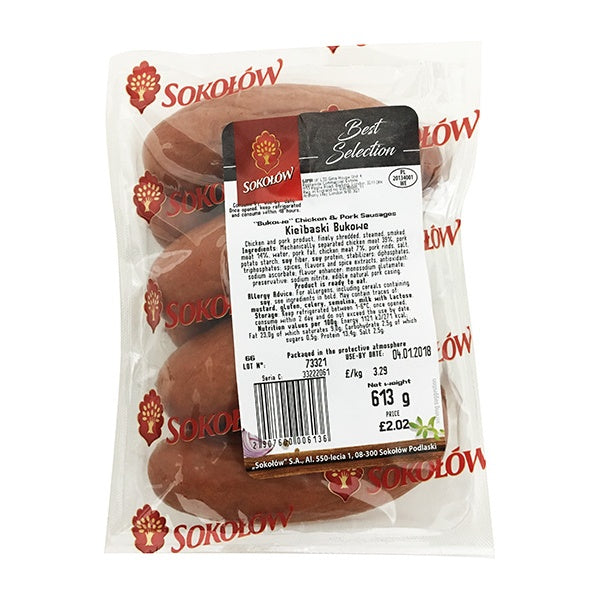 Sokolow Bukowe Chicken & Pork Sausage Approx. 600g