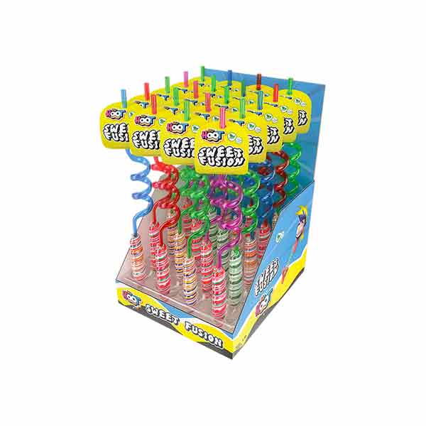 Mr Hoot Sweet Fusion Straw Lollipop 20x30g