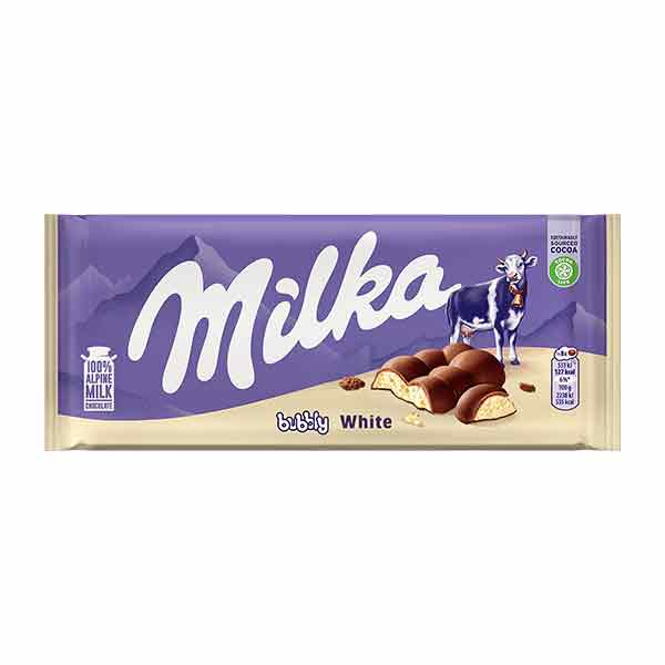 Milka Bubbly Milk White Chocolate 95g